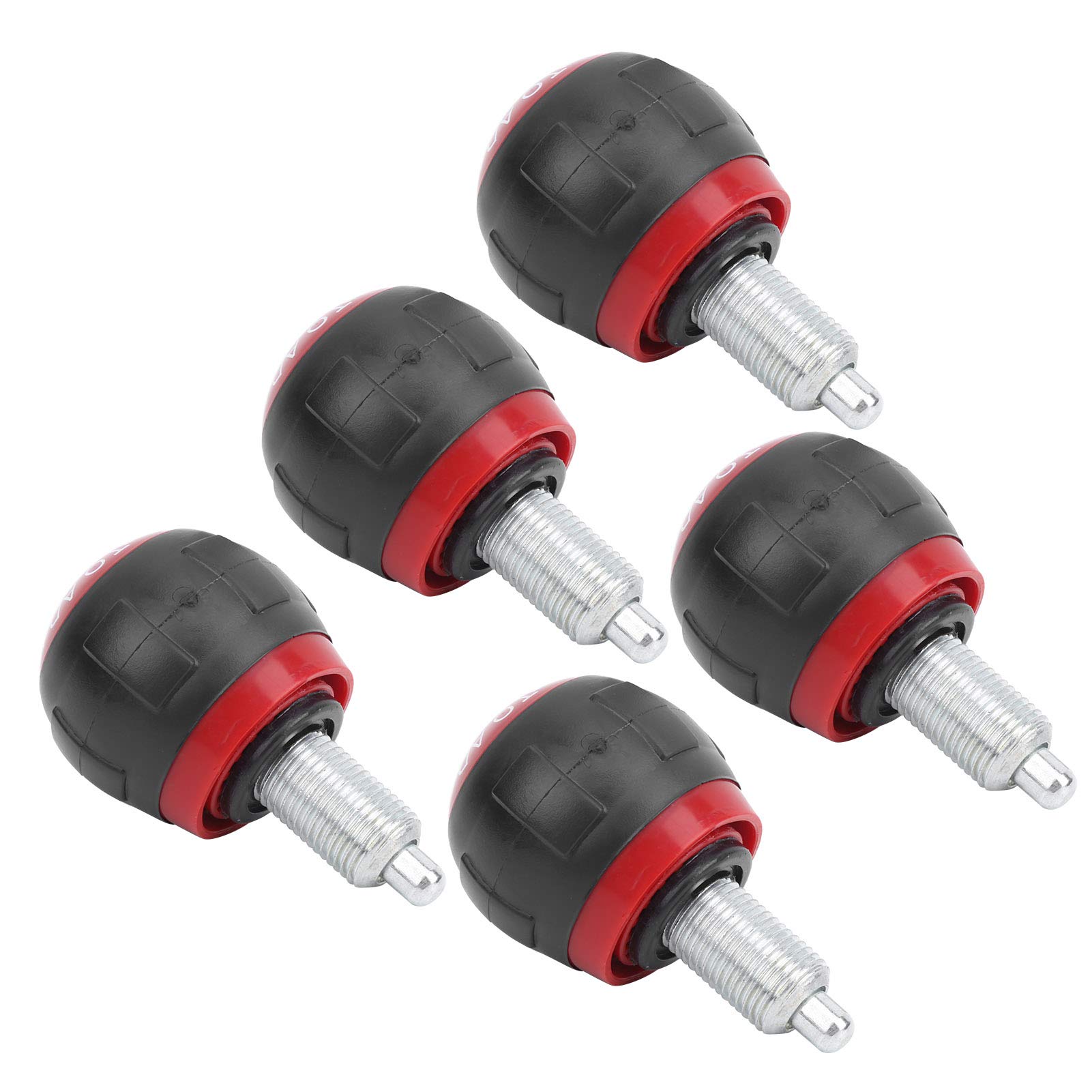 Pull Pin Spring Pins, 5PCS 50x45mm M16 Fitness Pull Pin with Knob Release Synthetic Handle for Exercise Equipment and Spare Accessories (Red)