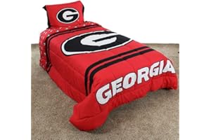 College Covers Everything Comfy Georgia Bulldogs Reversible Big Logo Soft and Colorful Comforter, Twin