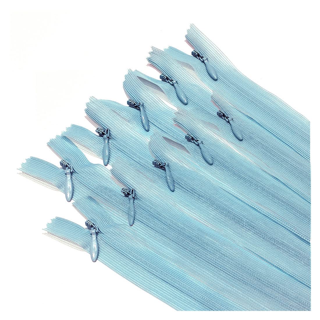 JYC CREATIVE Invisible Closed Zipper, Many Sizes and Colours Available, .3 Mesh, Fine Zipper, Elegant and Discreet for Sewing on Clothes, Dresses, Skirts, Sewing, (5 Sizes, 252)