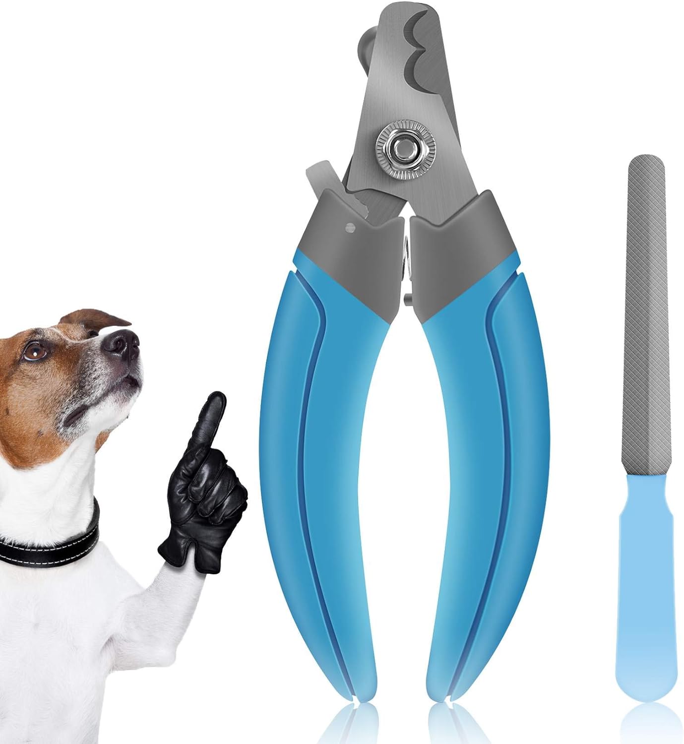 FMU Dog & Cat Pets Nail Clippers and Trimmer - with Quick Safety Guard to Avoid Over-Cutting Toenail - Razor Sharp Blades, Professional Grooming Tool for Large Medium Small Breed Animals