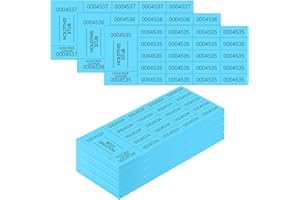 Kosiz 504 Sheets 20 Bid Raffle Ticket with Different Numbers Per Sheet Chinese Auction Tickets for Events Church Basket Auction Silent (Lake Blue)