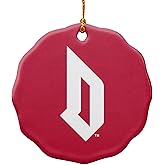 GRAPHICS & MORE Duquesne University Secondary Logo Porcelain Scalloped Holiday Christmas Tree Ornament - 2.8" (7.1 cm)