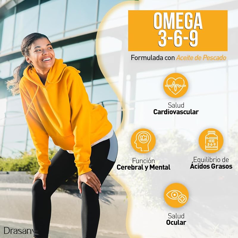Omega 3-6-9 Drasanvi Nutrabasics con Aceite de Onagra y Lino en 24 Perlas