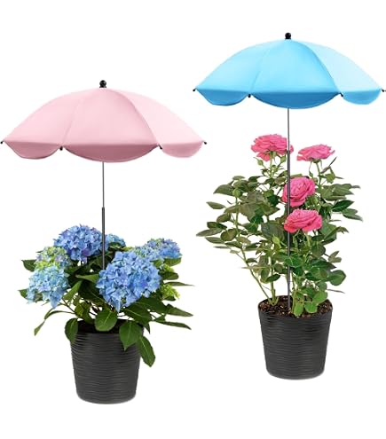 3 Sombrillas De Protección Solar Para Plantas - Ajustables, De Malla Sombra Y Hierro, Para Macetas Y Parterres (Estilo Floral)