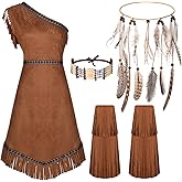 Shihanee 4 Pcs Halloween Women Costume Set Maiden Princess Costume Dress Outfit for Halloween(X-Large)