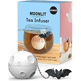 Cute Tea Strainers - Loose Leaf Tea Steeper, Tea Infuser for Loose Leaf Tea, Tea Diffusers, Tea Accessories, Mushroom Gifts, Cute Kitchen Accessories, White Elephant Gifts, (Moonlit, Spooky, Gothic)