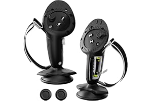 APEXINNO Upgraded VR Controller Grips Cover for Meta Quest 3 Accessories, Silicone Controllers Protector for Oculus Quest 3, with Battery Opening Cover, Adjustable Knuckle Strap, Suction Cup