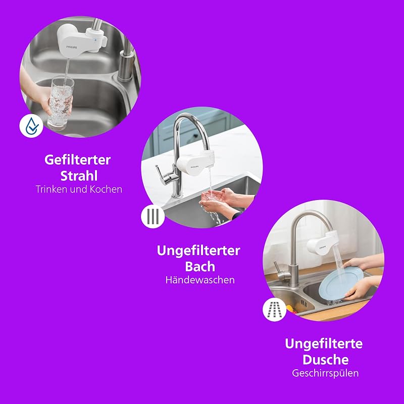 Water Ontap Wasserhahnfilter AWP3754/10 Ultrafiltration reduziert Chlor Blei Pestizide Mikroplastik und Chemikalien eliminiert bis zu 99,99 Prozent 1200 L Filtrationskapazität — Foto 4 von 7