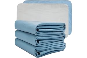 Vakly XL Washable Reusable Underpads 36"x54" Waterproof Absorbent Incontinence Bed Pad [3 Pack] X Large Underpad with Heavy 4-Layer Protection for Beds Sofa & Mattress - for Adults Seniors Kids & Pets