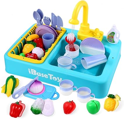 sink toy with running water