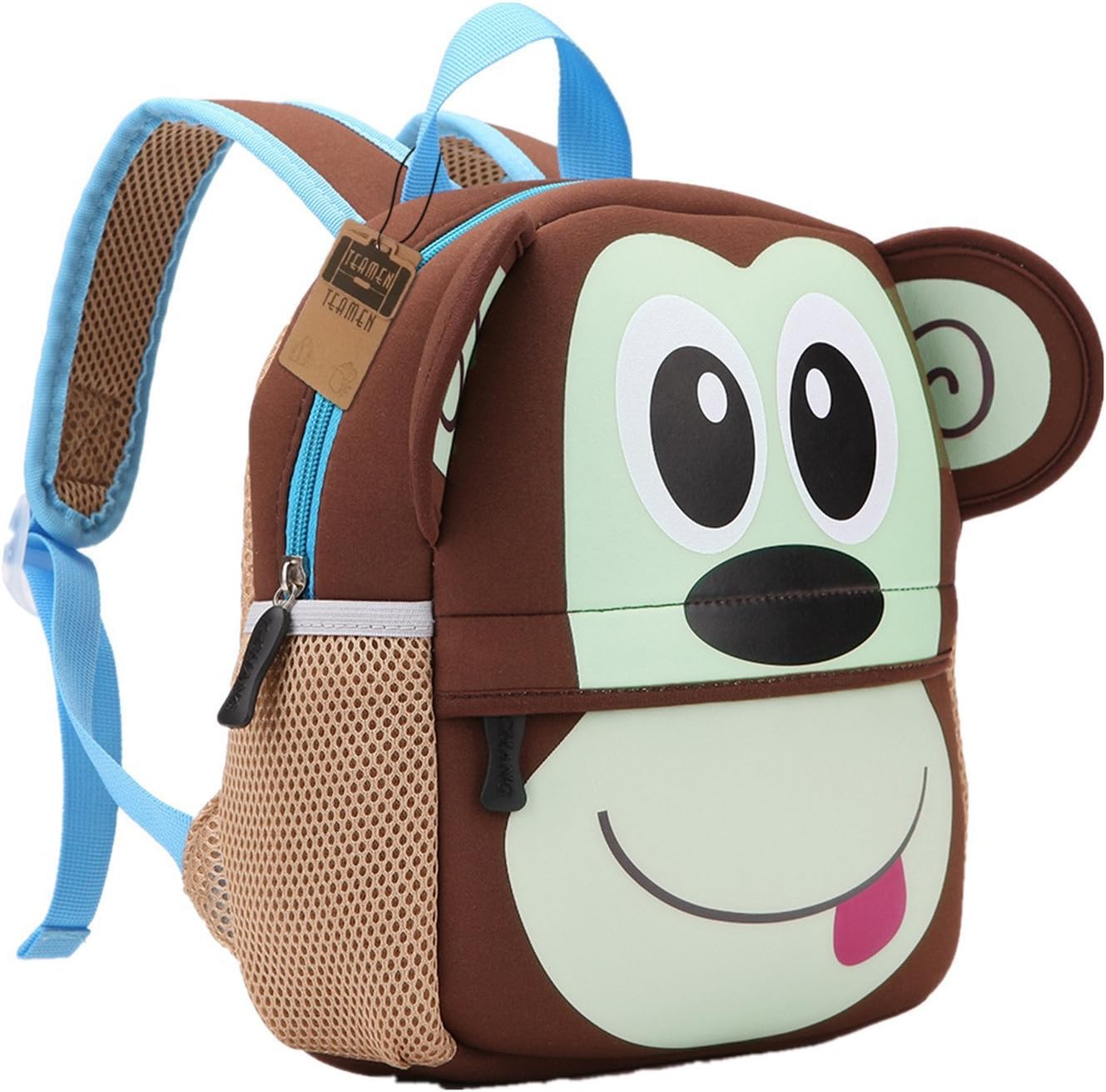 Children's Backpack, TEAMEN® Toddler Kids School Bag, Animal Design, Kinder Racksack for 2-5 Years Old(Monkey)