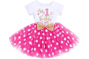 IBTOM CASTLE Baby Girls Cake Smash Birthday Mouse Polka Dots One Sequin Tutu Princess Dress Fancy Costume for Photo Shoot