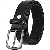 BSLLNEK Men's Casual Leather Jeans Belts, Leather Dress belt for men, 1 3/8" Classic and Fashion Design for Work and Business
