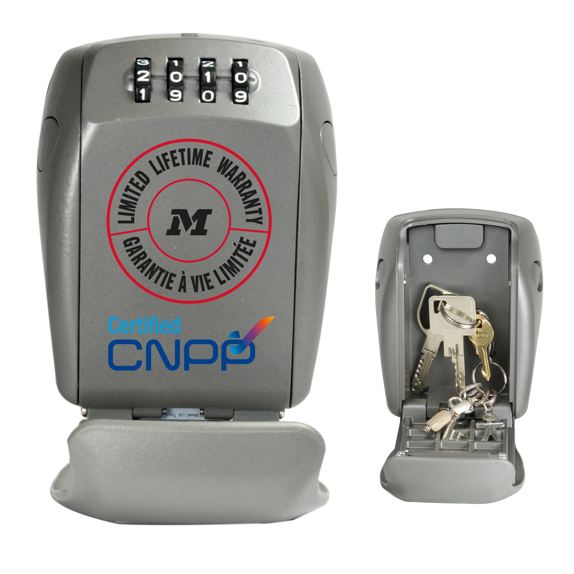 MASTER LOCK Certified Key Safe Wall Mounted, Medium 105 x 132 x 43 mm, Outdoor Key Lock Box, Mounting Kit, for Home Office Industries Vehicles