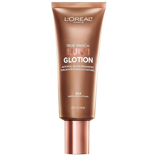 L’OREAL PARIS MAKEUP TRUE MATCH LUMI GLOTION, NATURAL GLOW ENHANCER, ILLUMINATOR HIGHLIGHTER, BRONZING DROPS FOR A SUN-KISSED GLOW, 904 DEEP