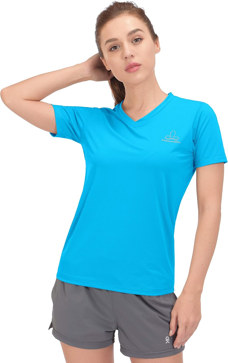Dasawamedh Women's Quick Dry Stretch Running T Shirt Cool Moisture Wicking Workout Yoga Top at  Women’s Clothing store