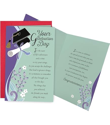 SuperShunhu Inspirational Graduation Card for Him Her, Funny Proud of You Card for Graduates, Poem Congratulations Gifts for Grads : Office Products