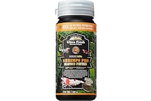 Ultra Fresh Shrimp Food, High Protein, Rich in Vitamins for Crystal, Caridina and Small Tropical Shrimp 2.04oz