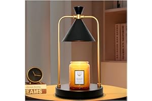 XJZJY Candle Warmer Lamp with Timer Dimmer,Unique Birthday Gifts for Women Mom,House Warming Gifts New Home Room Decor,Wax melt Warmer for Scented Wax Jar Candles,Black-Large