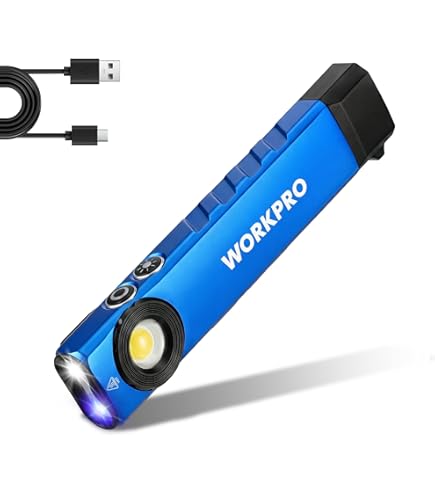 Magnetic Flashlight Small Pocket-Sized Rechargeable Light with Magnet