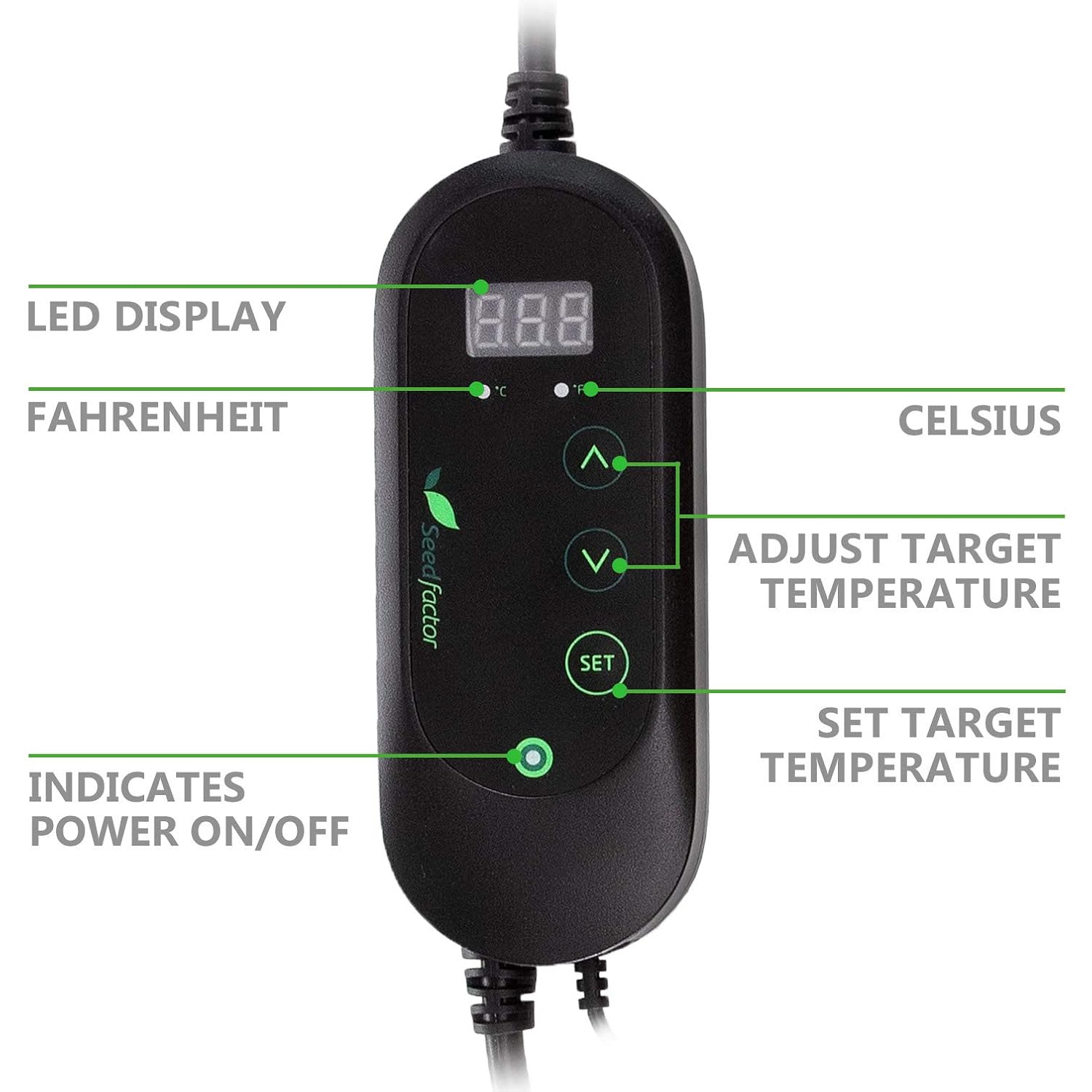 Seedling Heat Mat Seed Starter Pad Germination w/ 50℉108℉ Thermostat