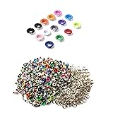 Honkoolly 420 Set 3mm Metal Eyelets Mixed Colors