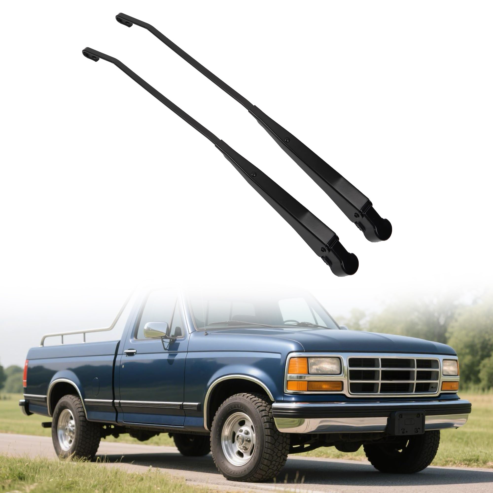Photo 1 of Wahparts 1 Pair Windshield Wiper Arm Compatible With 1991-1996 Ford Bronco F-150 F-250 1991-1997 F-350 F-Super Duty 42631 F1TZ-17526-AA F4TZ-17526-A