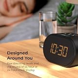 i-box Lite Alarm Clock Bedside FM Radio USB Charging 5 Digit LED Black view 6