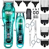 DSP® Hair Clipper, Trimmer Kit for Men Professional Barber Set for Hair and Beard Cutting Zero Gap Beard Trimmer, with LED Display (Blue)