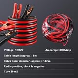 Holdfiturn 6M 3000A Booster Cables Heavy Duty Jump Start Leads view 5