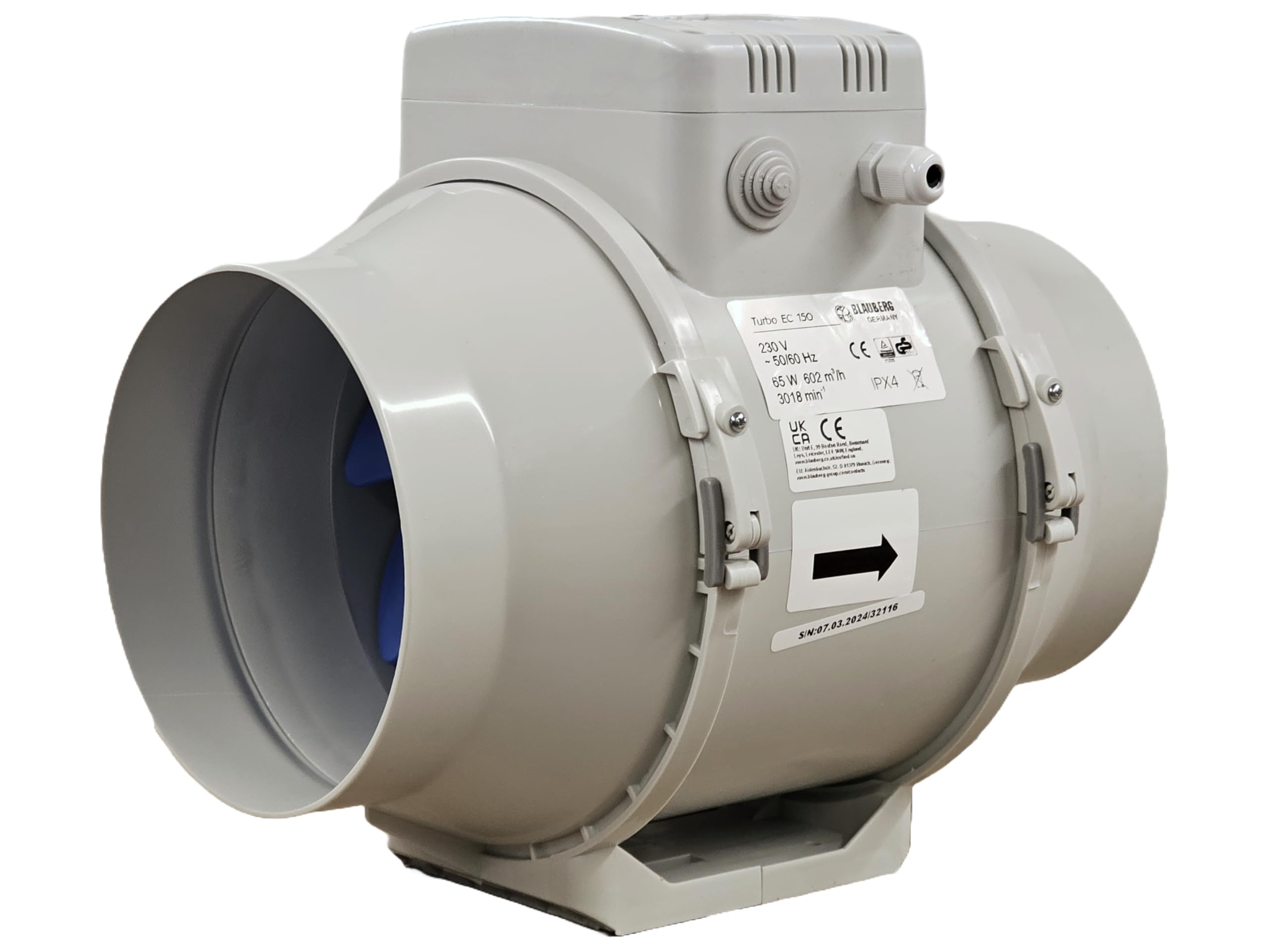 Blauberg UK TURBO FANS (6" / 150 mm - Standard)