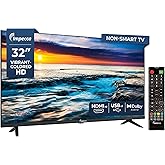 Impecca 32&rdquo; LED TV Flat Screen None-Smart, HD HDMI &amp; USB Ports Full Function Remote Control Built-in Stereo Speakers Wall Mountable Frameless Design-