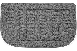 BEQHAUSE 30x18 Inch Kitchen Rug Mats, Durable Anti-Slip Absorbent Dirt-Resistant Kitchen Rug Pet Mat Machine Washable (Grey)