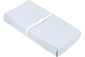 Kushies Baby Contour Change Pad Cover Ultra Soft 100% Organic Jersey, Made in Canada, Blue Solid