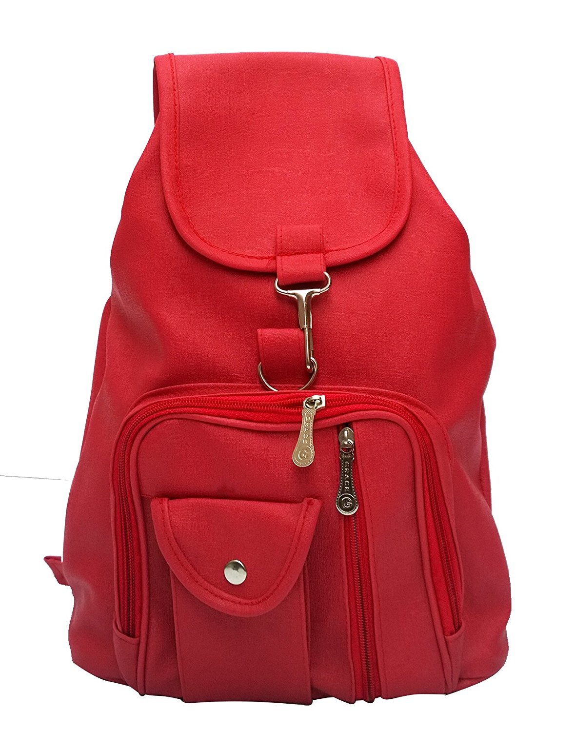 bizarre vogue pu stylish college bags backpacks for women & girls (red, bv895)