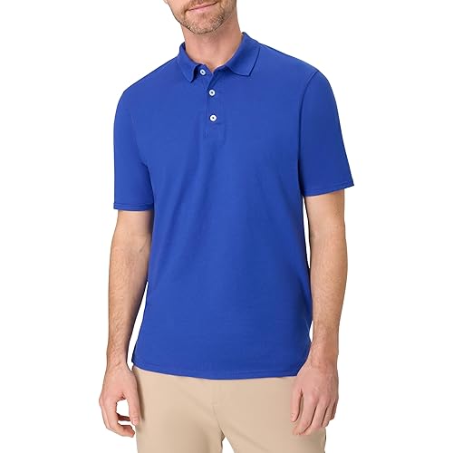 Hanes Mens X-Temp Performance Polo Shirt,Navy,X-Large