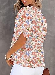 Dokotoo Floral Print Blouses for Women Fashion 2025