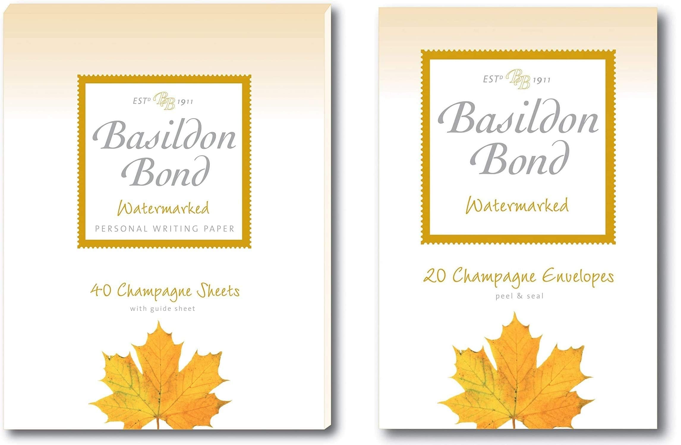 Basildon Bond No.2 Duke Champagne Letter Writing Set Includes Writing Pad & Envelopes