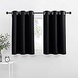 NICETOWN Black Small Window Curtains - Thermal