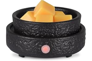 nawaza Ceramic Wax Melt Warmer Fragrance, 3 in1 Electric Candle Wax Warmer, Scented Wax Melt Wax Cubes Melter Fragrance Warmer for Home,Office, Birthday Gifts for Women Mom(Black)