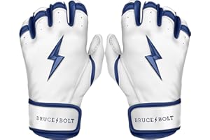 BRUCE BOLT Chrome Series Short Cuff Batting Gloves - Multiple Colors - Adult & Youth Sizes