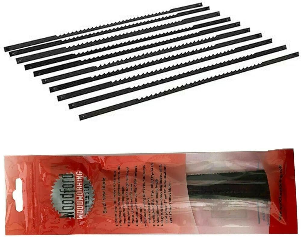 Xcalibur Tooling 10x Faithfull CSBS Scroll Saw Blades 14tpi Wood Pin End