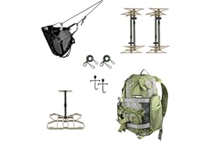 XOP-XTREME OUTDOOR PRODUCTS XOP Full RUT - Full Mobile Saddle Hunting System - Invader Saddle Platform, Mutant Saddle Harness, 4 Pack of X2 Sticks, J Hook Stick Carrying System, Striker Pack (2025)