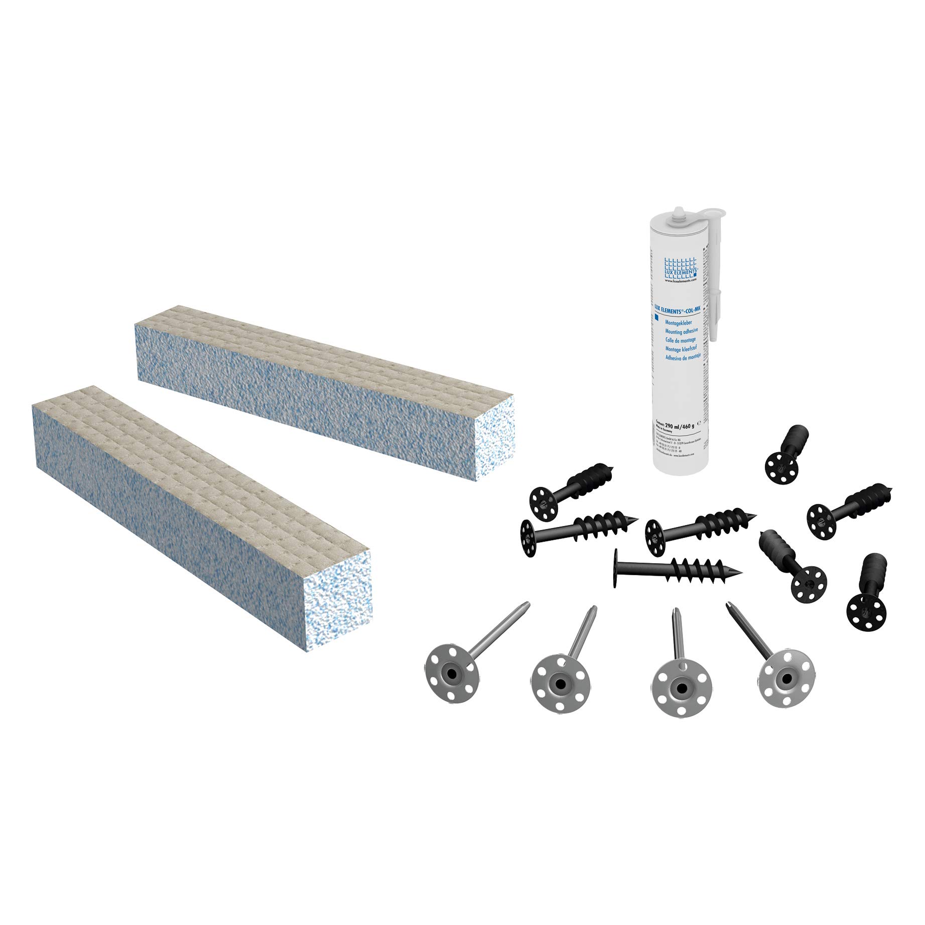 LUX ELEMENTS Montage-Set für Badewannenverkleidungen TOP-KIT LTOPE1053, White