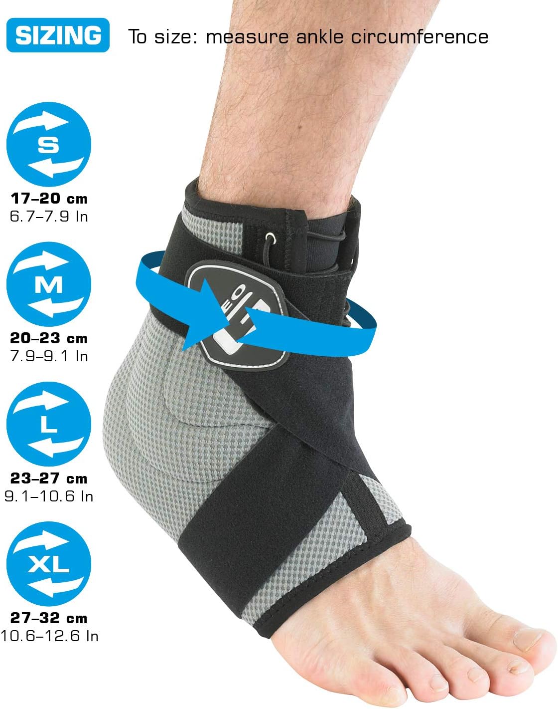 Neo-G Ankle Support Brace RX Stabilised with Figure of 8 Ankle Strap - Image 4