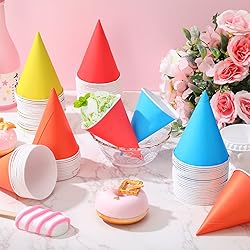 Eaasty 100 Pcs Snow Cone Cups 4.5 oz Disposable