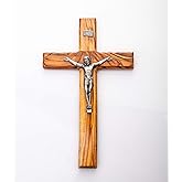 Jerusalem Olive Wood 8" Cross Crucifix from Bethehem