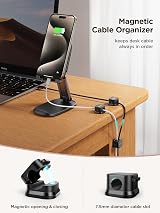 JOYROOM 6 Pack Cable Tidy Clips Magnetic Desk Cable Organizer 7.5mm view 3