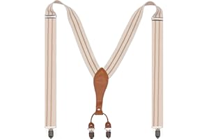 Doloise Adjustable Elastic X Back Style Suspenders for Men's and Women's With Strong Metal Clips