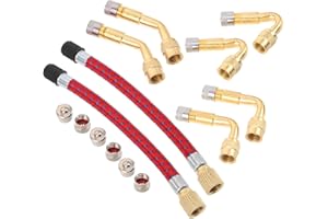 Toyvian Inflatable Connector Adapter Tire Valve Extension Adapter for Air Pump Quick-Inflation Clip Connecto